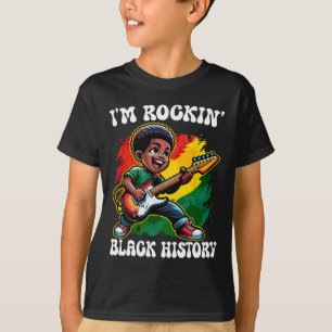 T-shirt Garçon Afro Noir Je Fais Rock le Mois de l'Histoir