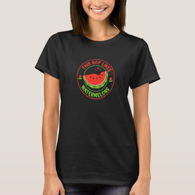 T-shirt Garçon aime les pastèques Fruits d'été (Devant)