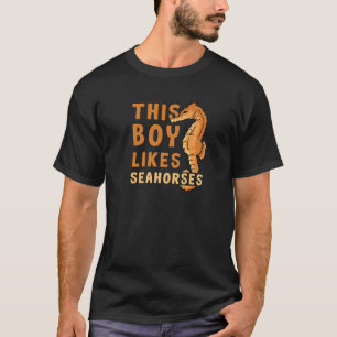 T-shirt Garçon aime Seahorses mignonne Mer Animal Océan 1