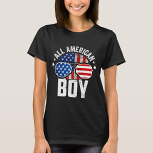 T-shirt Garçon américain correspondant à la famille du 4 j
