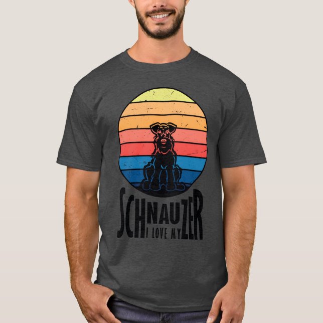 T-shirt garçon amour de Schnauzer (Devant)