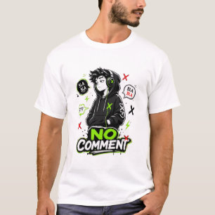 T-shirt Garçon Anime Introverti Antisocial Sans Commentair