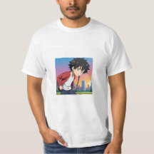 Garçon Anime Jouant au Baseball au Coucher du Sole