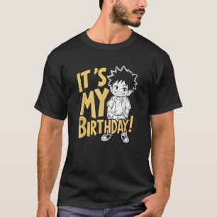 T-shirt Garçon Anime Kawaii C'est Mon Anniversaire Anime M