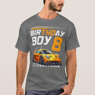 T-shirt Garçon Anniversaire Enfant 8 ans Course 8ème Anniv