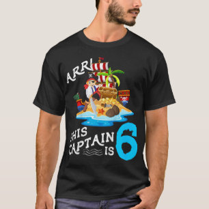 T-shirt Garçon Anniversaire Pirate 6 Ans Ce Capitaine