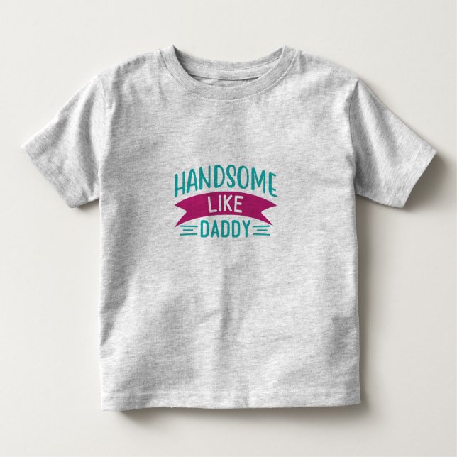 T-shirt garçon beau comme papa (Devant)