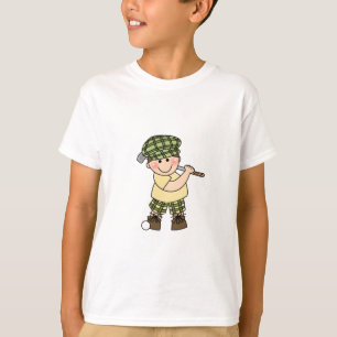 T-shirt Garçon blanc de golfeur