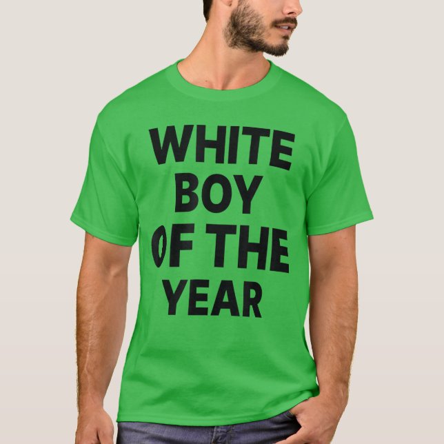 T-shirt Garçon blanc de l'année Garçon drôle (Devant)