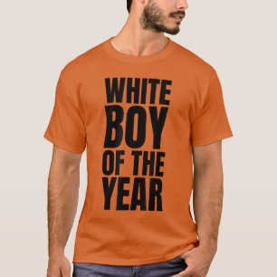 T-shirt Garçon Blanc de l'année pour hommes garçons drôle