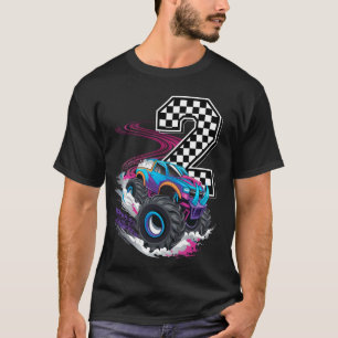 T-shirt Garçon camion monstre 2ème anniversaire Boys 2 Deu