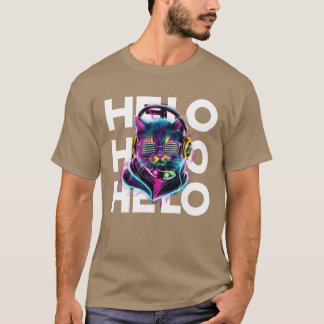 T-shirt Garçon chat amateur de musique