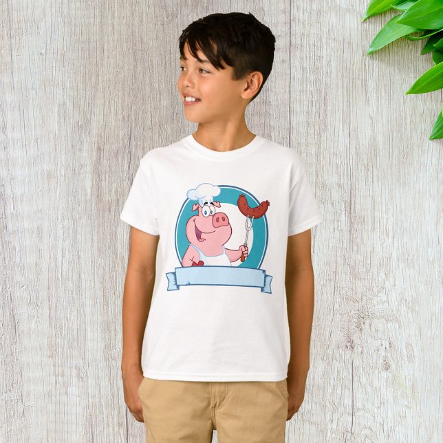 T-shirt garçon chef porc (Créateur téléchargé)