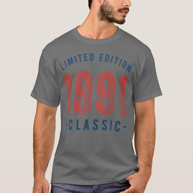 T-shirt Garçon classique vintage 1991 (Devant)