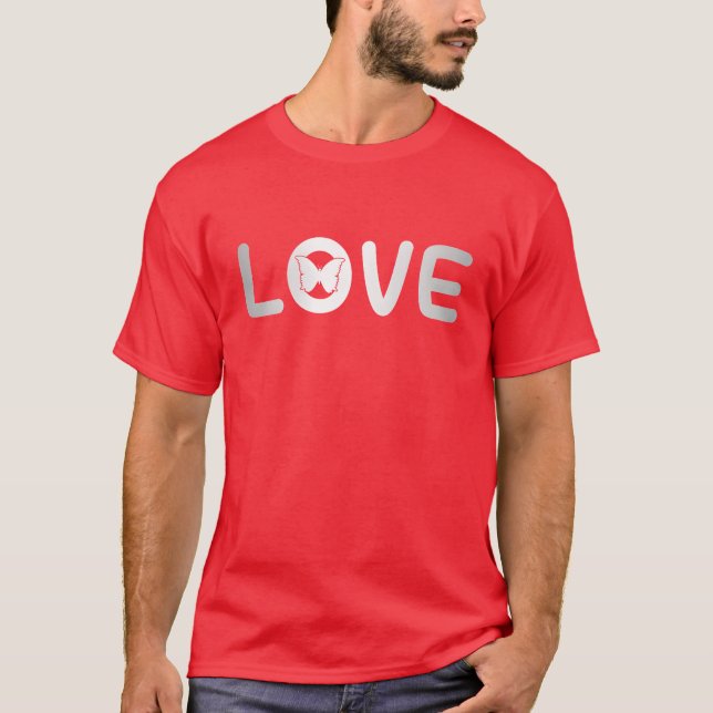 T-shirt garçon d'amour de papillon (Devant)