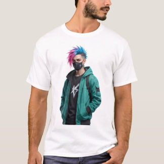 T-shirt Garçon d'anime urbain avec un tee-shirt à impressi