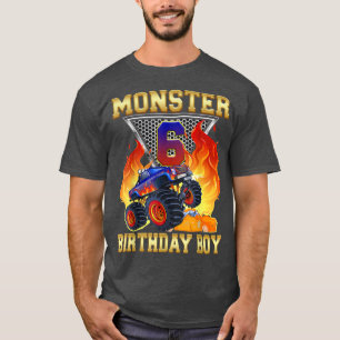 T-shirt Garçon d'anniversaire 6 ans camion monstre 6ème an