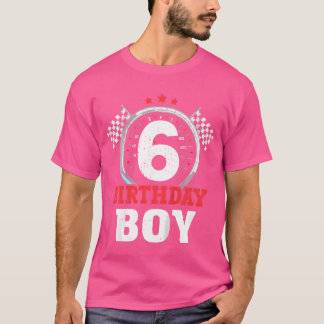 T-shirt Garçon d'anniversaire 6 Voiture de course 6ème Ann
