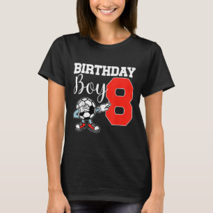 T-shirt Garçon d'anniversaire 8 Football Dab Drôle Huit Fo