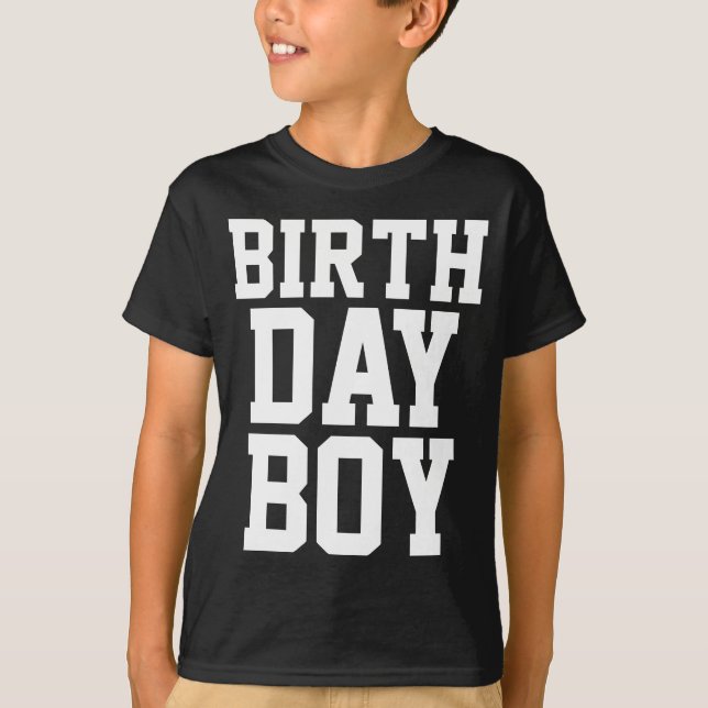 T-shirt Garçon d'anniversaire (âge fait sur commande au (Devant)