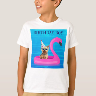 T-shirt Garçon d'anniversaire chien flotteur