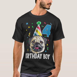 T-shirt Garçon d'anniversaire Pug 4