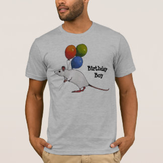 T-shirt Garçon d'anniversaire : Souris mignonne avec des