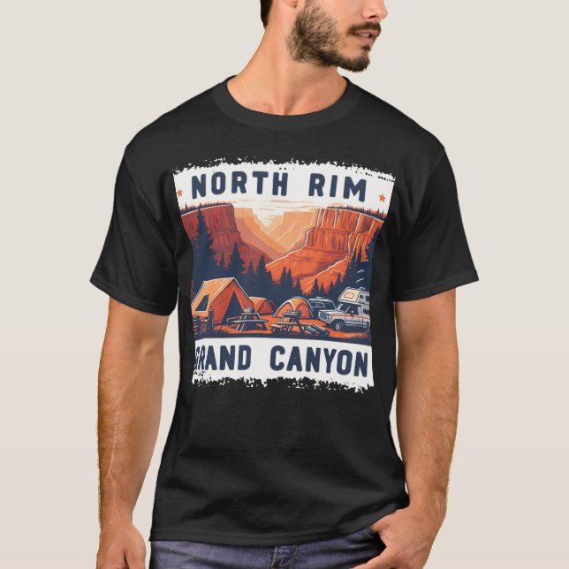 T-shirt Garçon d'aventure de camping de North Rim (Devant)