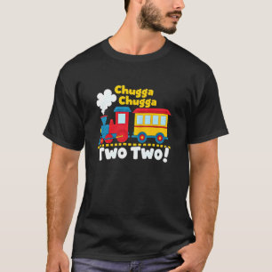 T-shirt Garçon de 2 ans d'anniversaire Train - Chugga Chug