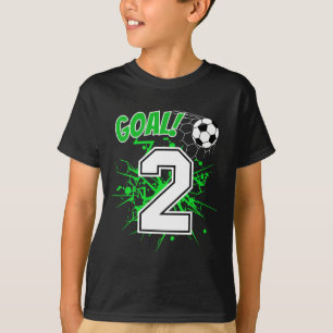 T-shirt Garçon de 2 ans Enfants 2e anniversaire de footbal