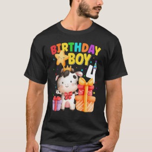 T-shirt Garçon de 4 ans pour anniversaire 4ème vaches anim