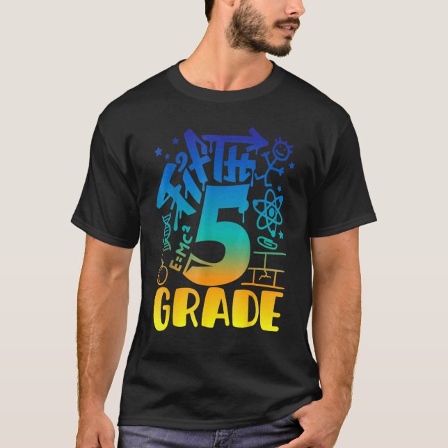 T-shirt Garçon de 5e année Premier jour de l'enseignant de (Devant)