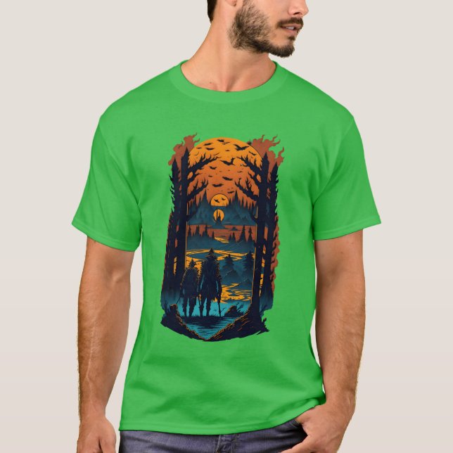T-shirt Garçon de camp de pluie d'Apocalypse de zombie (Devant)