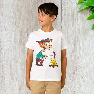 T-shirt Garçon de camp roulant un Hot Dog