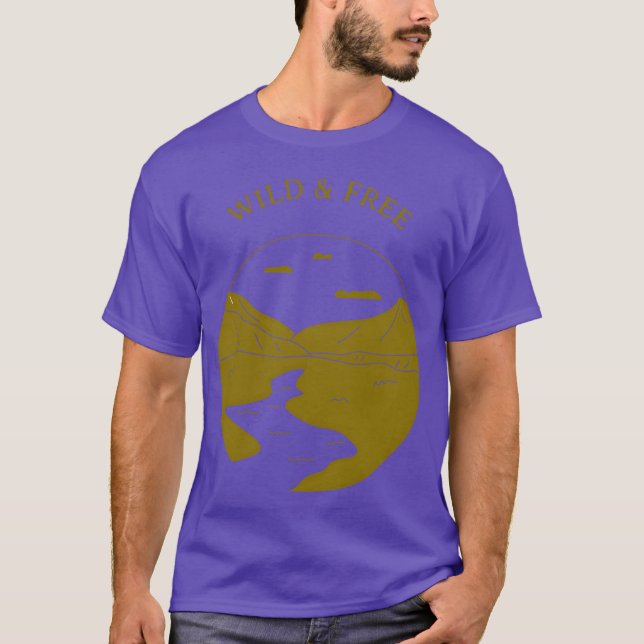 T-shirt Garçon de camping sauvage libre (Devant)