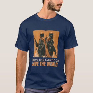T-shirt Garçon de cartouche de soufflage sauve le monde