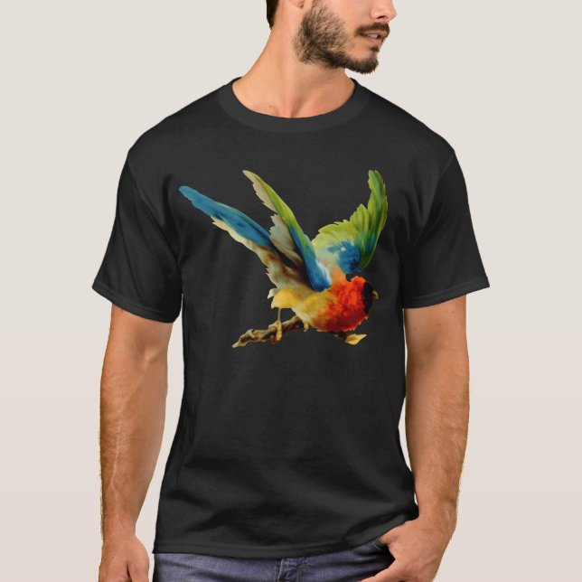 T-shirt garçon de couleur oiseau (Devant)