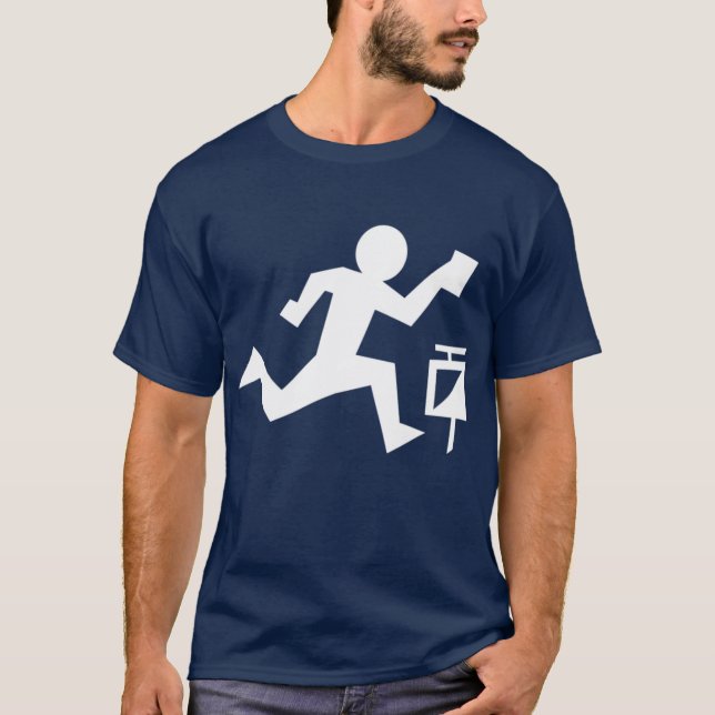 T-shirt Garçon de dessin blanc orienteering (Devant)