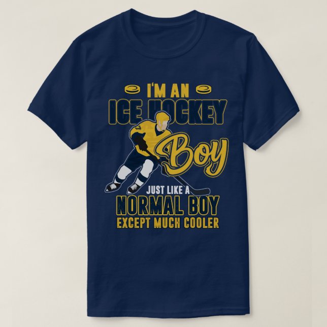 T-shirt Garçon de hockey sur glace (Design devant)