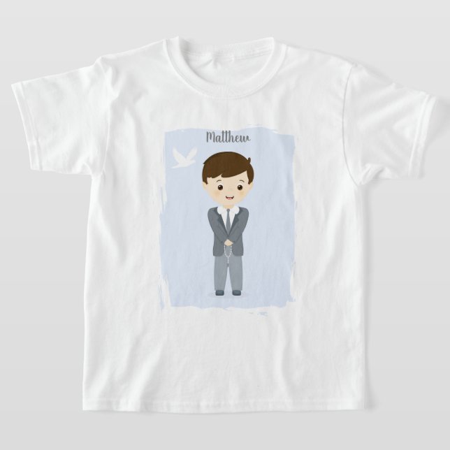 T-shirt Garçon de la colombe communion (Poser)