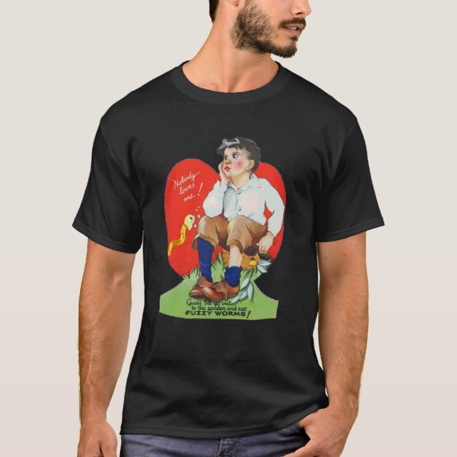 T-shirt Garçon de la Saint-Valentin Ver de Terre Étrange (Devant)