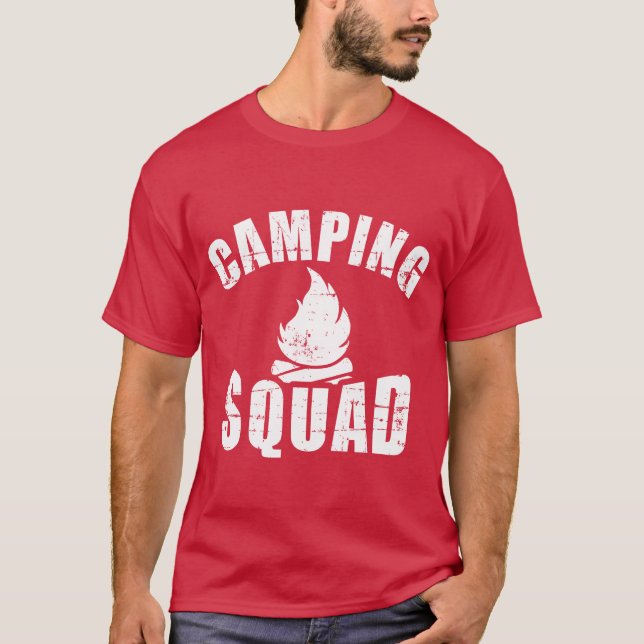 T-shirt Garçon de l'équipe de camping (Devant)
