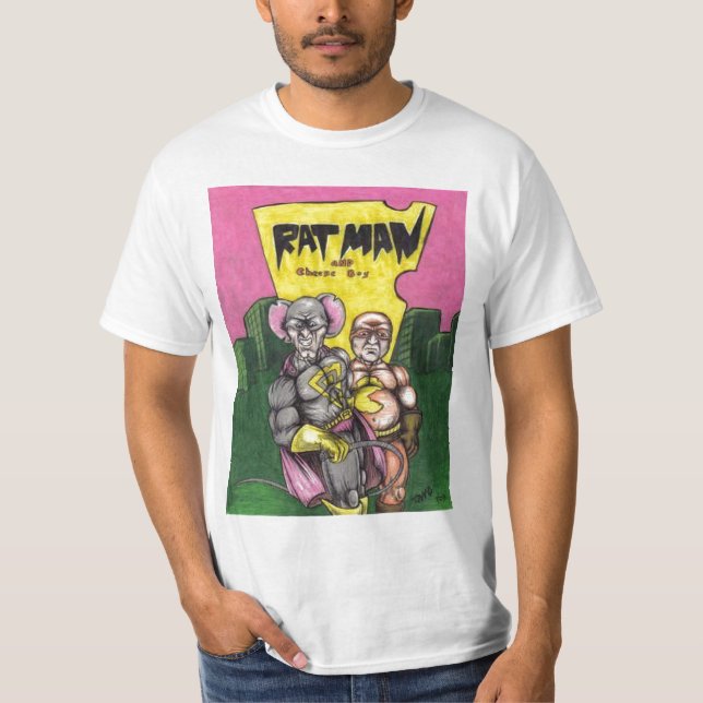 T-shirt garçon de ratman et de fromage (Devant)
