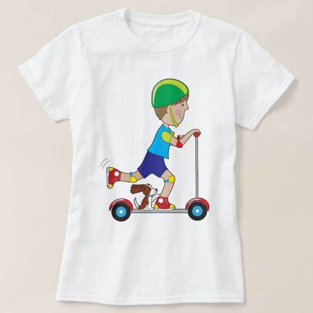 T-shirt Garçon de scooter (Design devant)