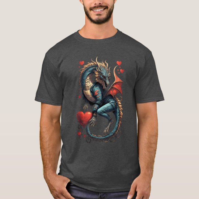 T-shirt Garçon Dragon d'amour (Devant)