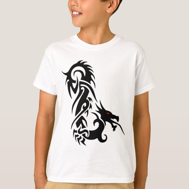 T-Shirt Garçon Dragon Tribal (Devant)