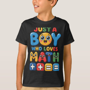 T-shirt Garçon drôle qui aime le dessin animé de maths