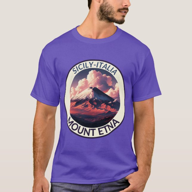 T-shirt Garçon du Mont Etna en Sicile (Devant)
