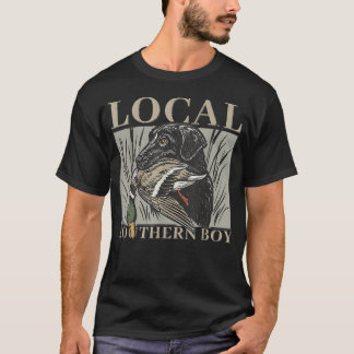 T-shirt Garçon du Sud Chasse au Canard Lab noir Extérieur