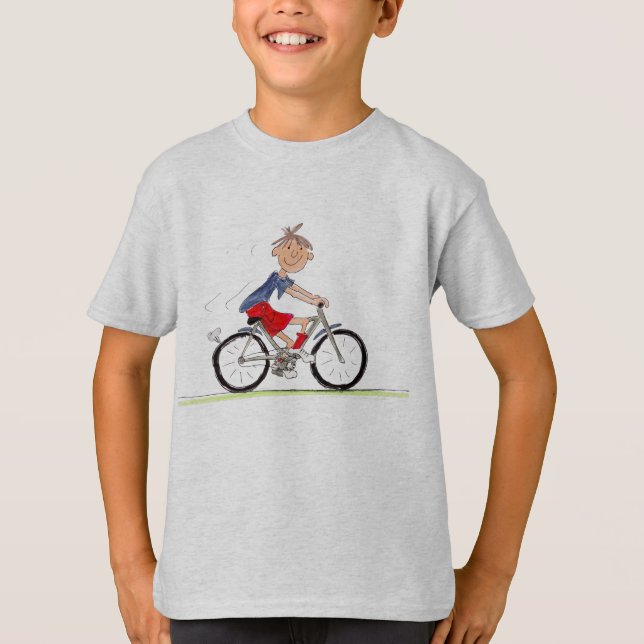 T-shirt Garçon En Vélo (Devant)